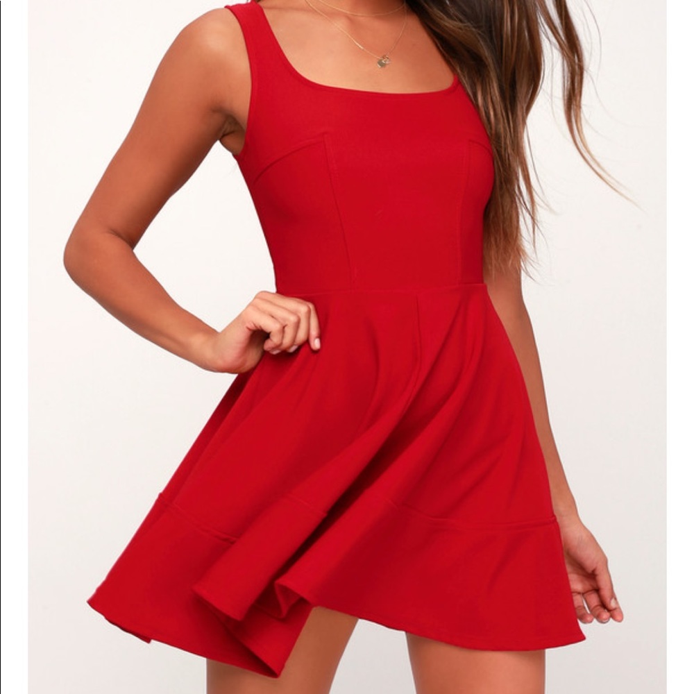 Mini red dress